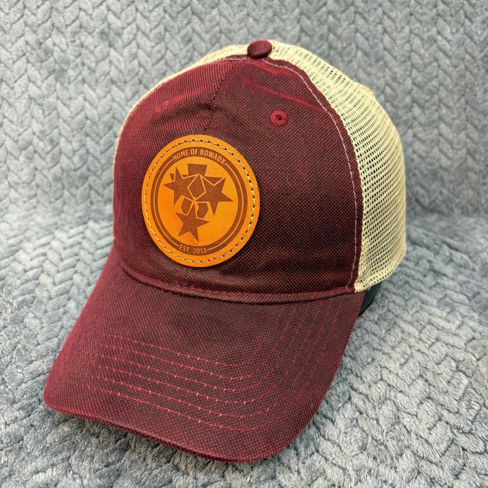 Outdoor Cap Home of Bowadx Trucker Hat Burgundy Tan Mesh WCV-100M